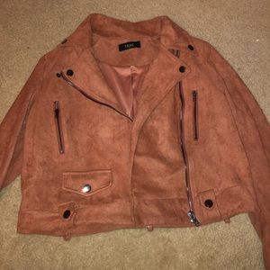 Trac cropped suede jacket